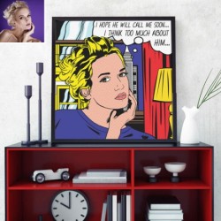 Your Roy Lichtenstein portrait from photo made by an artist