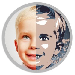 Colored splash photos - Portraits from photos by designers