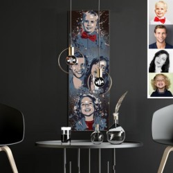 Un portrait splash personnalisé de toute votre famille