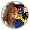 A personalised modern family photo with Comic style art