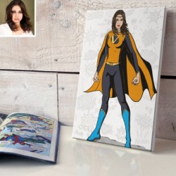 Votre portrait personnalisé illustré façon Super Woman