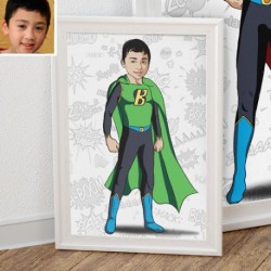 Portrait personnalisé Comic boy illustré à partir de votre photo