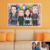 Personalised Family Photo in a manga kawaii portrait !