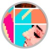 A personalised pixel art portrait for a geek decoration !
