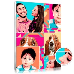 Buy a pixel family portrait for a special geek decoration !