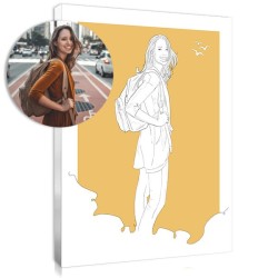Votre tableau Line Art : un portrait d'après photo jamais vu !