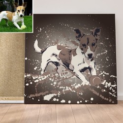 Give her an original gift with the portrait of his dog in Splash style