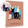 Votre famille en dessin moderne et coloré – Cadeau original