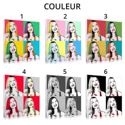 Portrait pop art personnalisé, cadeau original signé Votreportrait.fr