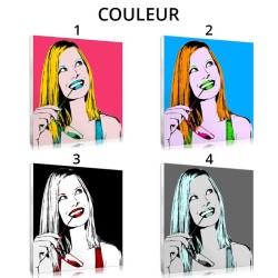 Toile personnalisée Andy Warhol style Pop Art avec vos images