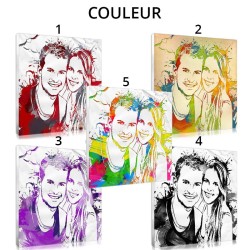 Idée de cadeau pour un couple : leur portrait personnalisé pochoir