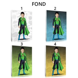 Personalised portrait in SuperBoy world -  Illustrated from photo