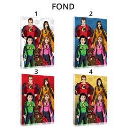 Cadeau de Noël pour la famille : leur portrait comics personnalisé