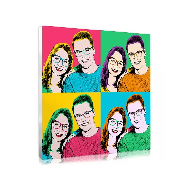 Un cadeau de mariage insolite, un tableau pop art des mariés