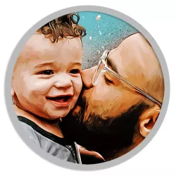 Cadeau de Noël pour la famille personnalisé : un portrait style peinture