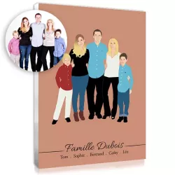 Idée cadeau de Noël pour couple - photo personnalisée en dessin