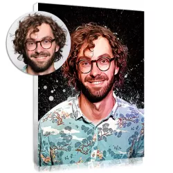 Personalised Christmas gift for the family : their painted portrait