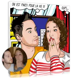 Portrait pop art style Roy Lichtenstein d'après votre photo