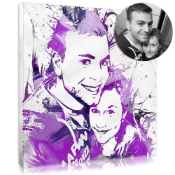 Colored stencil created from a photo