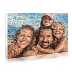 Photo mosaic created from a family photo