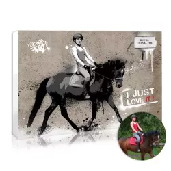 Custom street art style portrait with graffitis