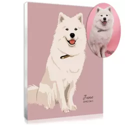 Personalised pet canvas in minimalist drawing