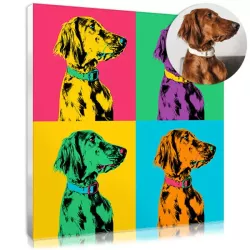 Pop art pet portrait - Creation with a dog photo