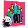 Portrait pop art personnalisé de famille d'après photo