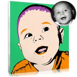 Le portrait pop art personnalisé, un cadeau de naissance original !