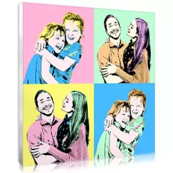 Personalised pop art portrait from family pictures