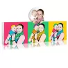 Toile pop art d'après photo - Cadeau fête des mères