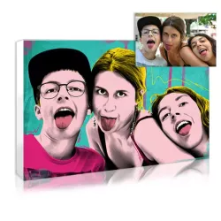 Tableau personnalisé pop art vintage à partir de votre photo