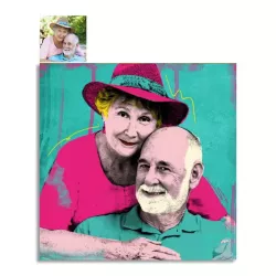 Tableau pop art personnalisé vintage à partir de votre photo