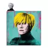 Retro pop art portrait of Andy Warhol