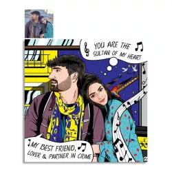 Photo de couple pop art Lichtenstein - Fond musique