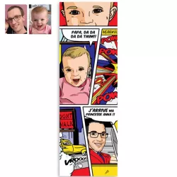 Customed Roy Lichtenstein pop art portrait - Original wall deco