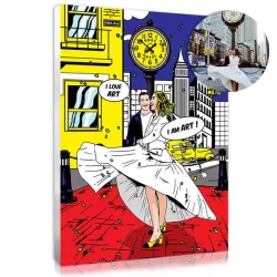 Un portrait des mariés style pop art Lichtenstein, idée cadeau de mariage