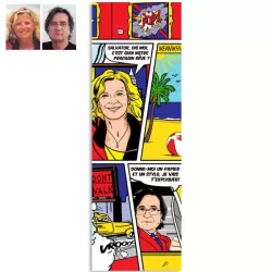 An original couple gift idea : a picture transformed in Lichtenstein pop art portrait