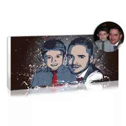 idée cadeau fête des pères personnalisée : sa photo personnalisée en un portrait original
