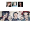 Custom panoramic "Splash" style print: family gift based on a photo