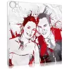 Un cadeau de fiançailles original, le portrait pochoir couple