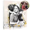 Photo de famille transformée en dessin moderne et élégant