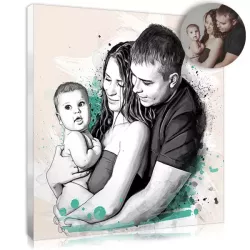 Custom family illustration print, an original gift idea for Christmas !