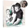 Tableau personnalisé famille en dessin, une idée de cadeau original pour Noël !