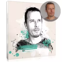 Portrait sketch based on a photo of a man : an original gift for him !