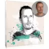 Portrait sketch based on a photo of a man : an original gift for him !