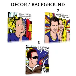Choisissez votre décor pour le portrait Lichtenstein personnalisé