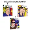 Choose your background for the personalised Lichtenstein-style portrait.