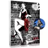 Custom street art canvas featuring a stencil silhouette, a trendy gift for women.