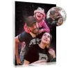 Custom family portrait in a realistic painting style : a unique Christmas gift.